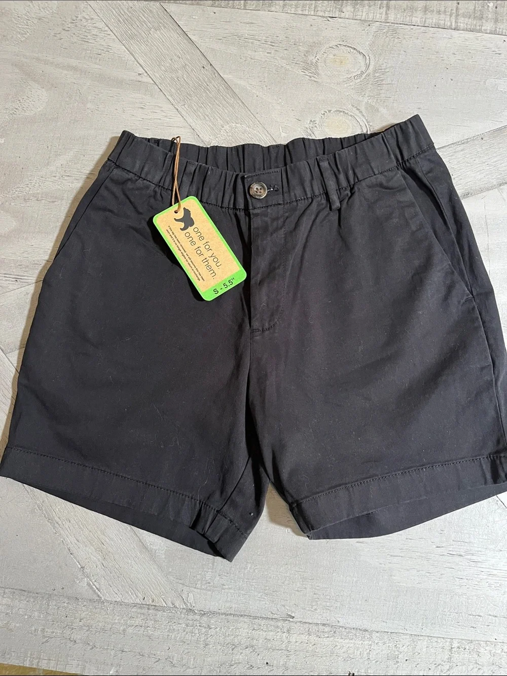 Bearbottom Men’s  Flat Front Black Casual Shorts NWT 4 Pocket Heavyweight Sz Sm